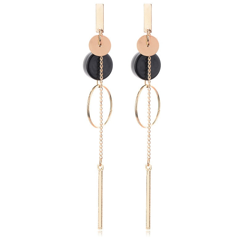 2025 New Gold Color Long Crystal Tassel Dangle Earrings for Women Wedding Drop Earring Fashion Jewelry Gifts