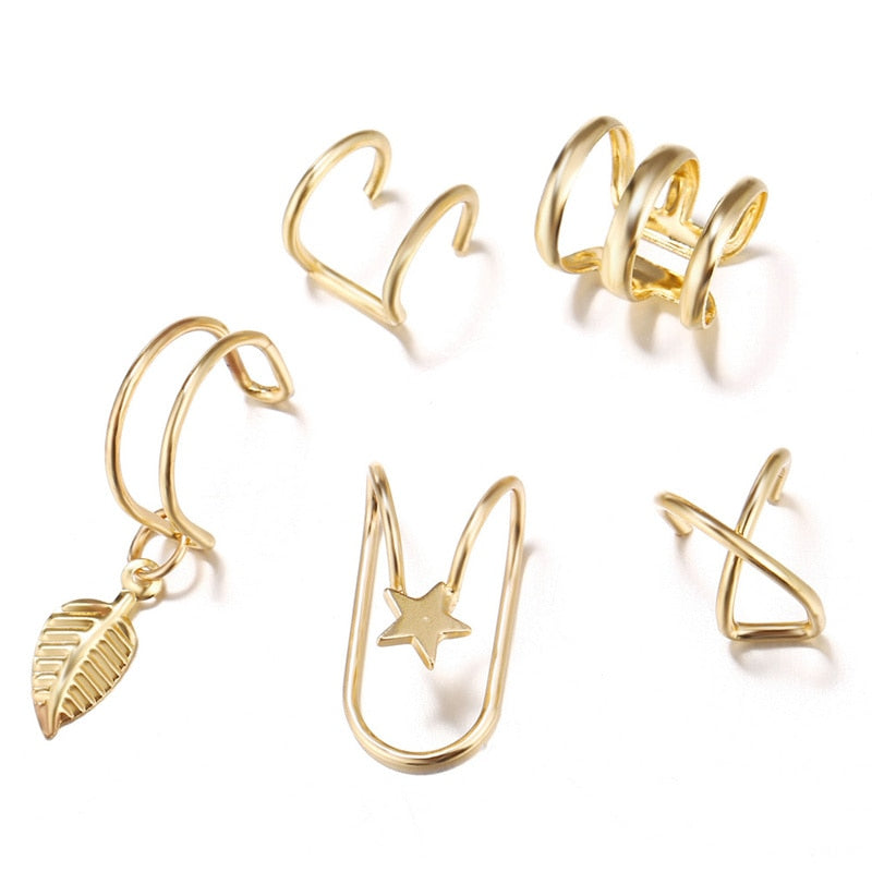 Fashion Exquisite Rhinestone Decor Ear Cuff earring for Woman Ear 2025 Summer New Arrival Christmas Jewelry Gift
