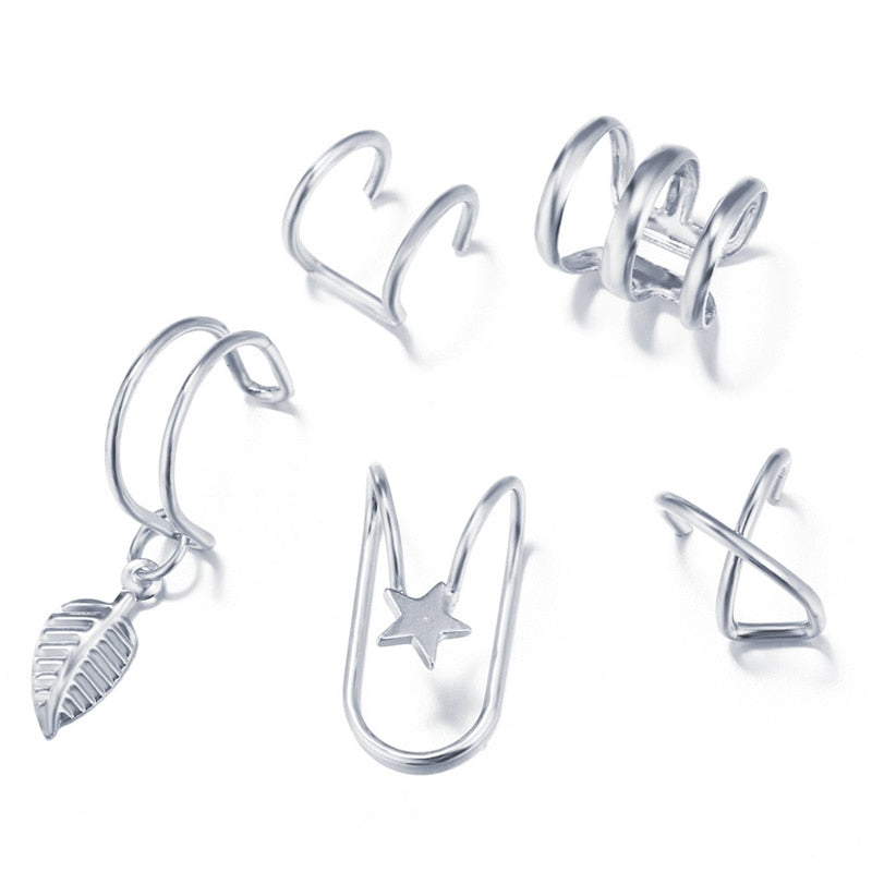 Fashion Exquisite Rhinestone Decor Ear Cuff earring for Woman Ear 2025 Summer New Arrival Christmas Jewelry Gift