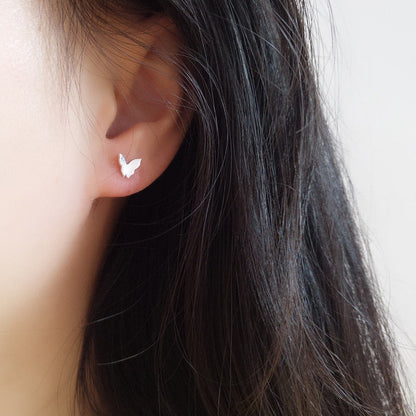 Cute Korean Earrings Heart Bling Zircon Stone Rose Gold Color Stud Earring for Women Fashion Jewelry 2025 New Gift