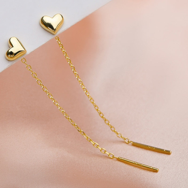 2025 New Gold Color Long Crystal Tassel Dangle Earrings for Women Wedding Drop Earring Fashion Jewelry Gifts