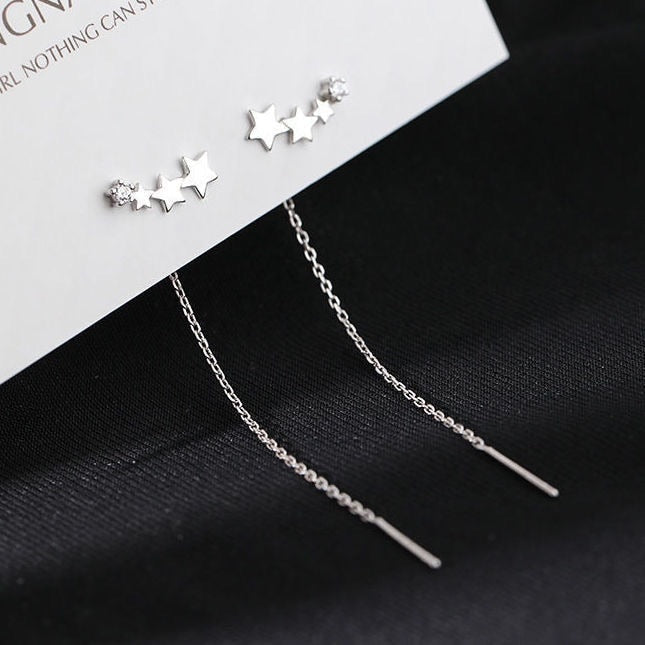 2025 New Gold Color Long Crystal Tassel Dangle Earrings for Women Wedding Drop Earring Fashion Jewelry Gifts